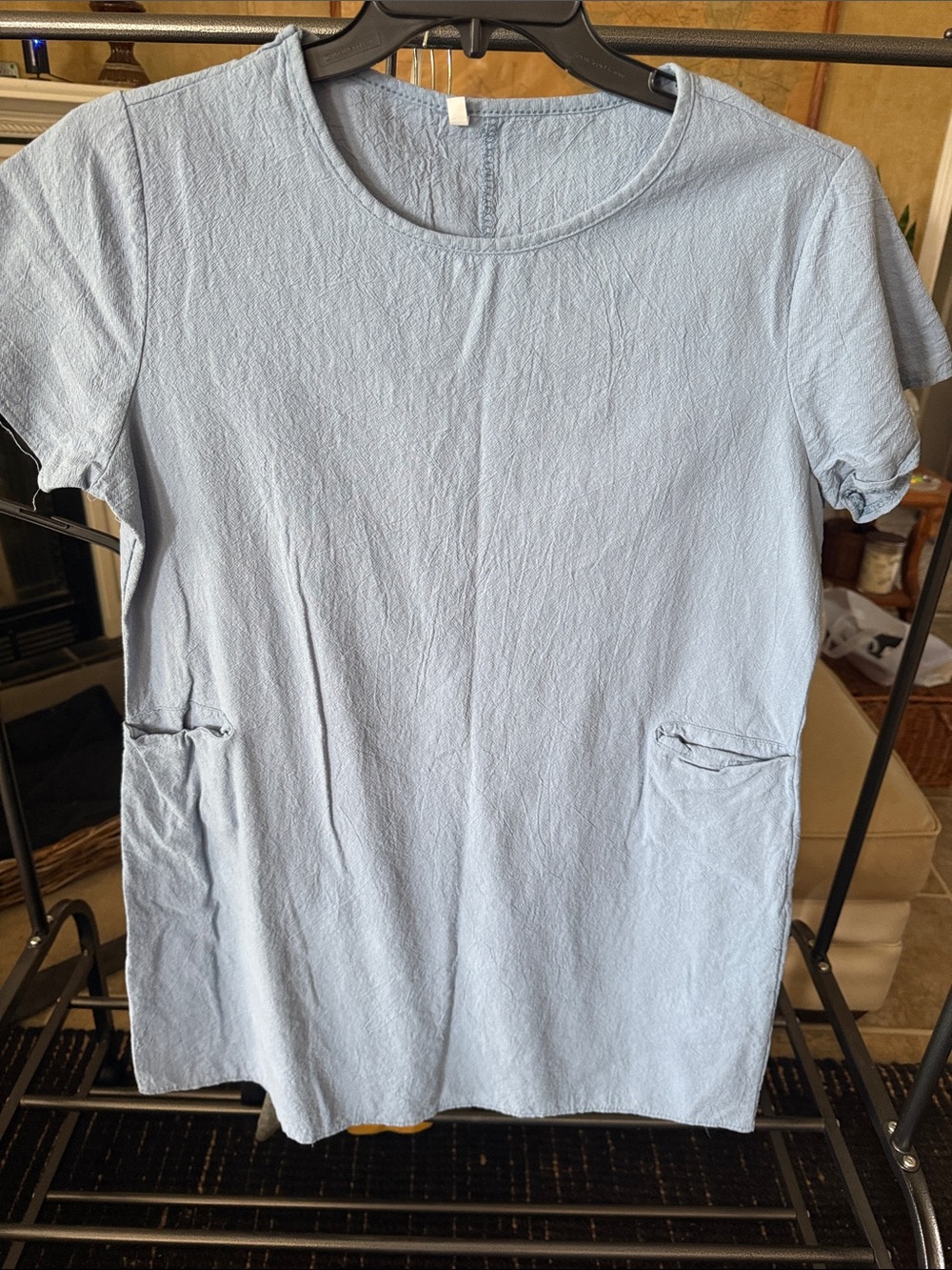 Light Blue Short Sleeve Women's Mini Dress 0033